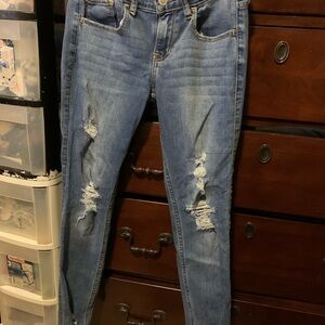 Hollister Blue Distressed Women Jeans